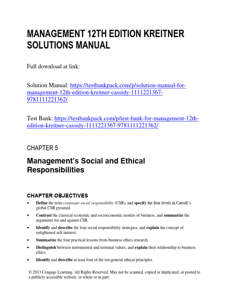 CSR in Management: Key Concepts and Ethics | PDF | Corporate Social ...