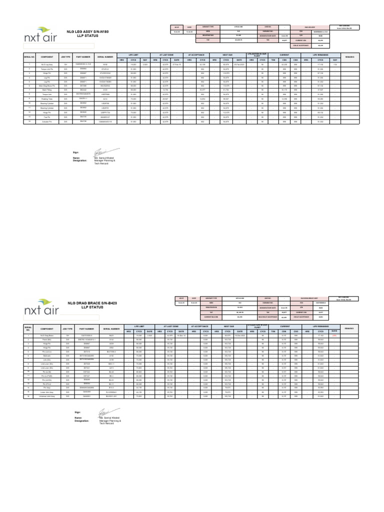 NLG Pin Code and Component Status | PDF | Machines | Automotive Industry
