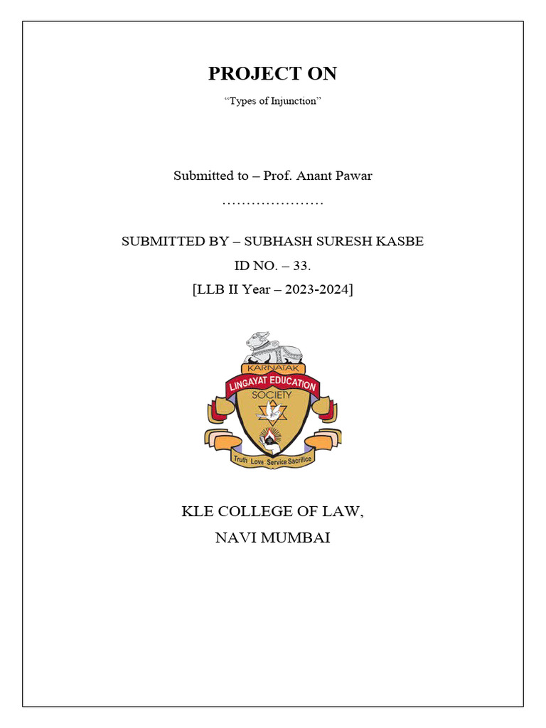 Types Of Injunction Research Pdf Injunction Lawsuit