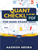 Quant Checklist 387 by Aashish Arora For Bank Exams 2023