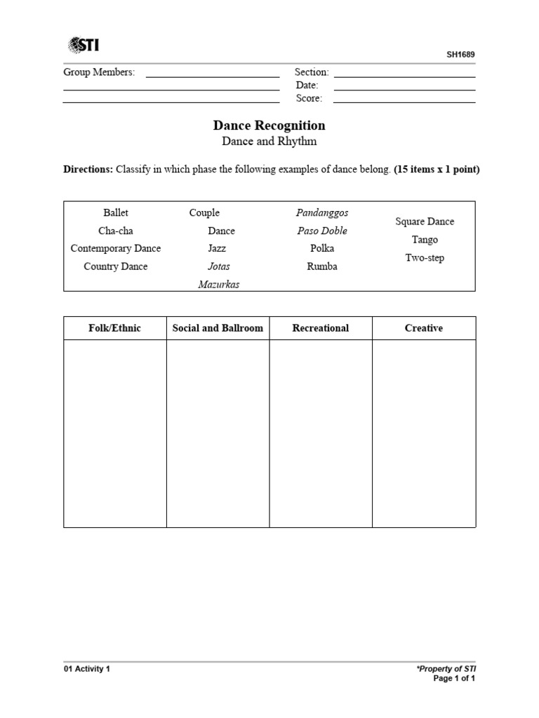 Dance Recognition | PDF