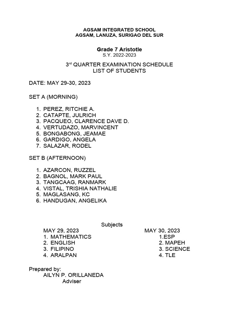 Students List | PDF