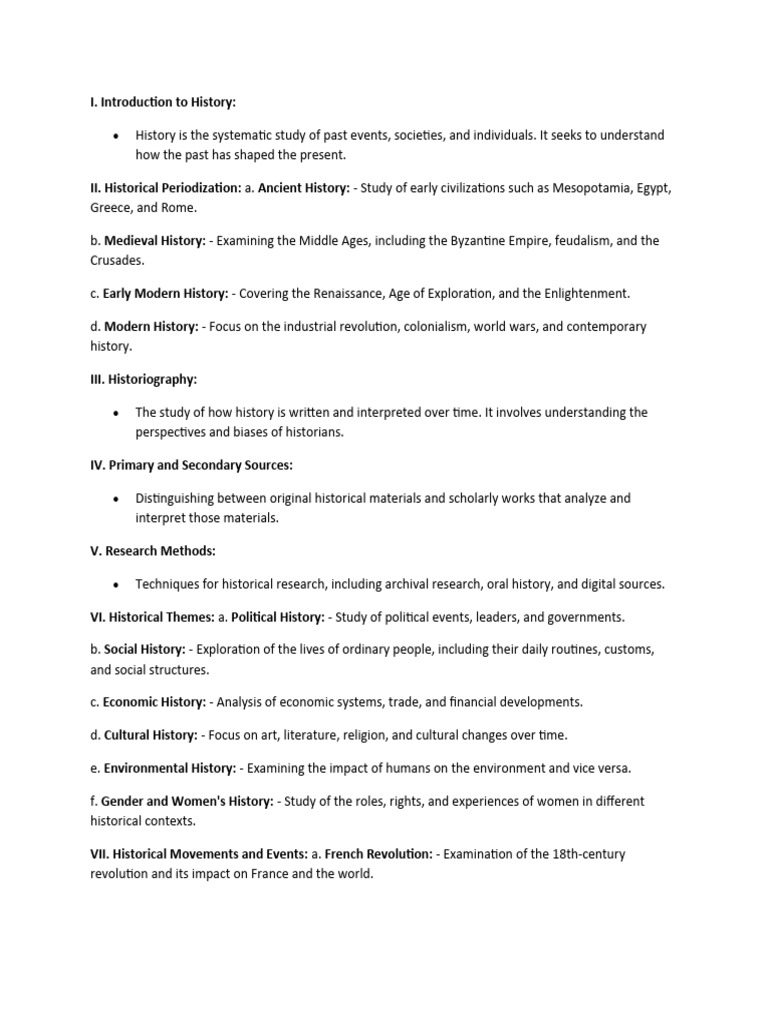 Study NotesHistory PDF