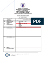 Narrative Report Format