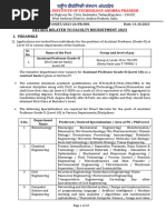 NIT Andhra Regular Faculty Notification 2023 11.10.2023