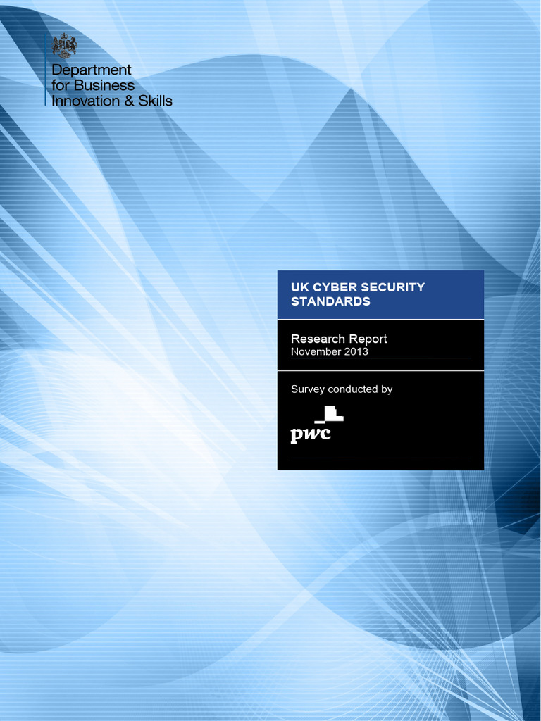 Bis 13 1294 Uk Cyber Security Standards Research Report | PDF | Survey ...