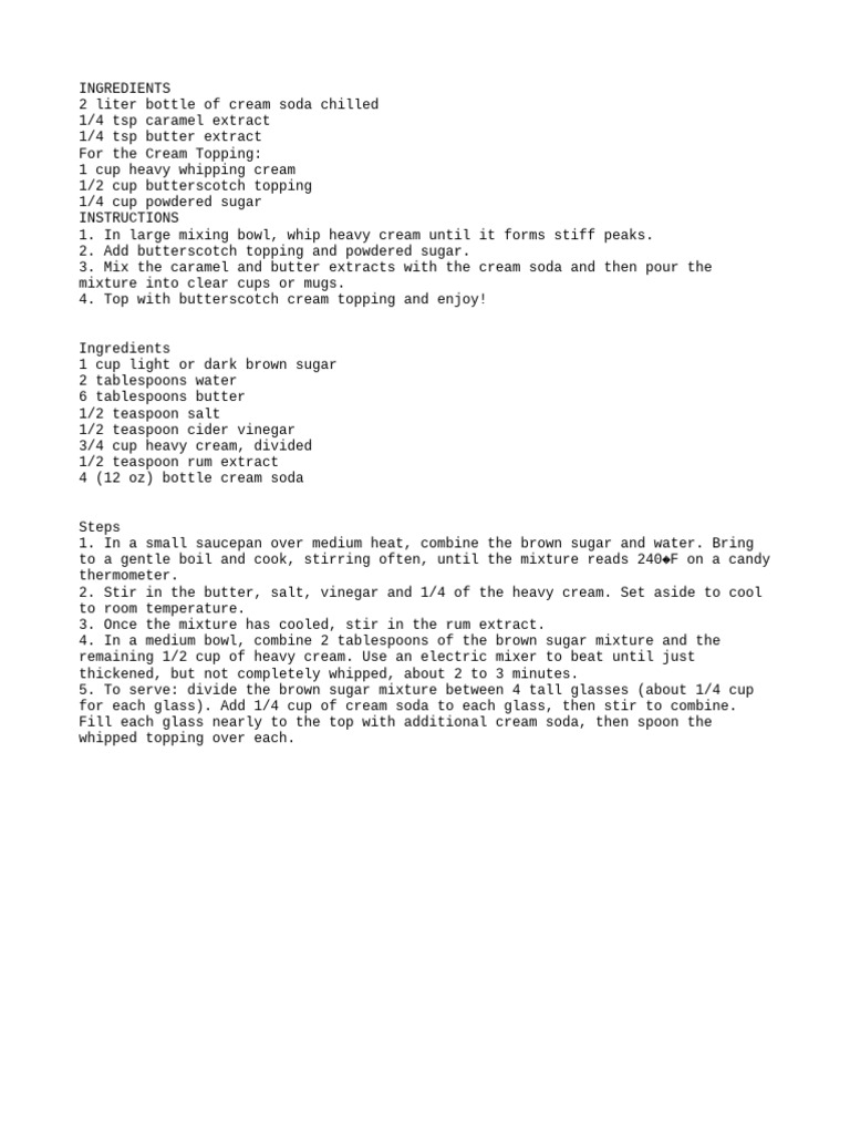 Butterbeer Recipe PDF