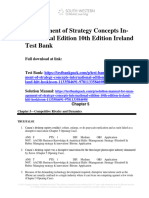 Management of Strategy Concepts International Edition 10th Edition Ireland Test Bank 1