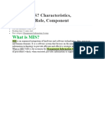 What Is MIS? Characteristics, Objectives, Role, Component