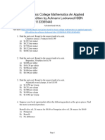 Basic College Mathematics An Applied Approach 10th Edition Aufmann Test Bank 1