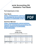Managerial Accounting 5th Edition Jiambalvo Test Bank 1