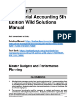 Managerial Accounting 5th Edition Wild Solutions Manual 1