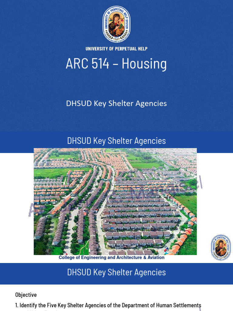 DHSUD Key Shelter Agencies Overview | PDF | Economies | Private Sector