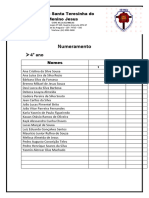 Numeramento - 4° Ano