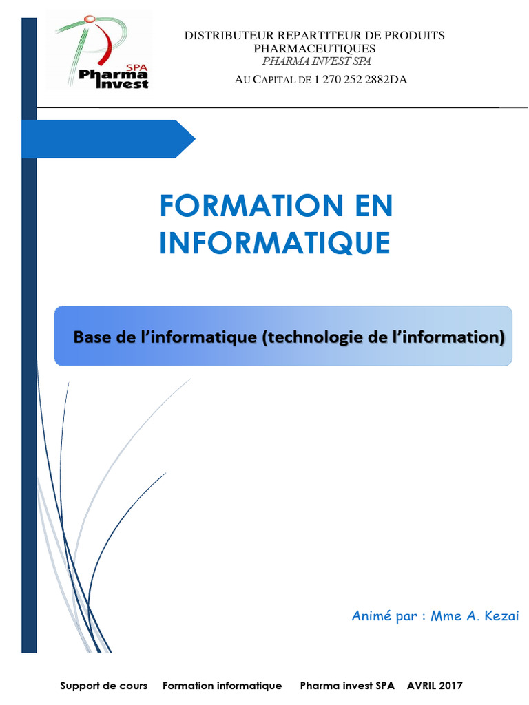 Support de Cours en Informatique | PDF | Internet | Internet et Web