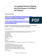 Managerial Accounting Decision Making and Motivating Performance 1st Edition Datar Test Bank 1