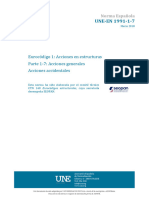 UNE-EN 1991-1-7 2018 Eurocódigo 1 Acciones en Estructuras. Parte 1-7 Acciones Generales. Acciones Accidentales.