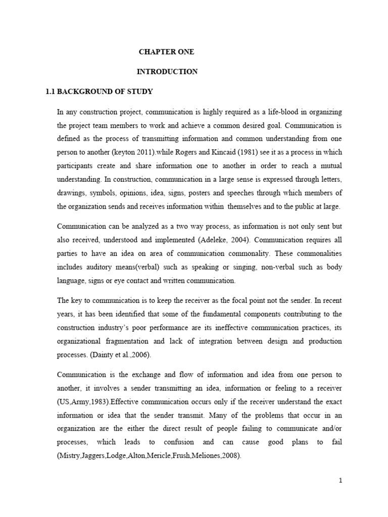 The Impact Of Communication On Construction Project Delivery Pdf
