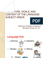 The Nature Goals and Content of The Language Subject Areas