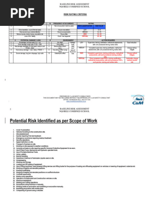 RISK ASSESSMENT