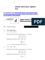 Differential Equations and Linear Algebra 2nd Edition Farlow Solutions Manual 1