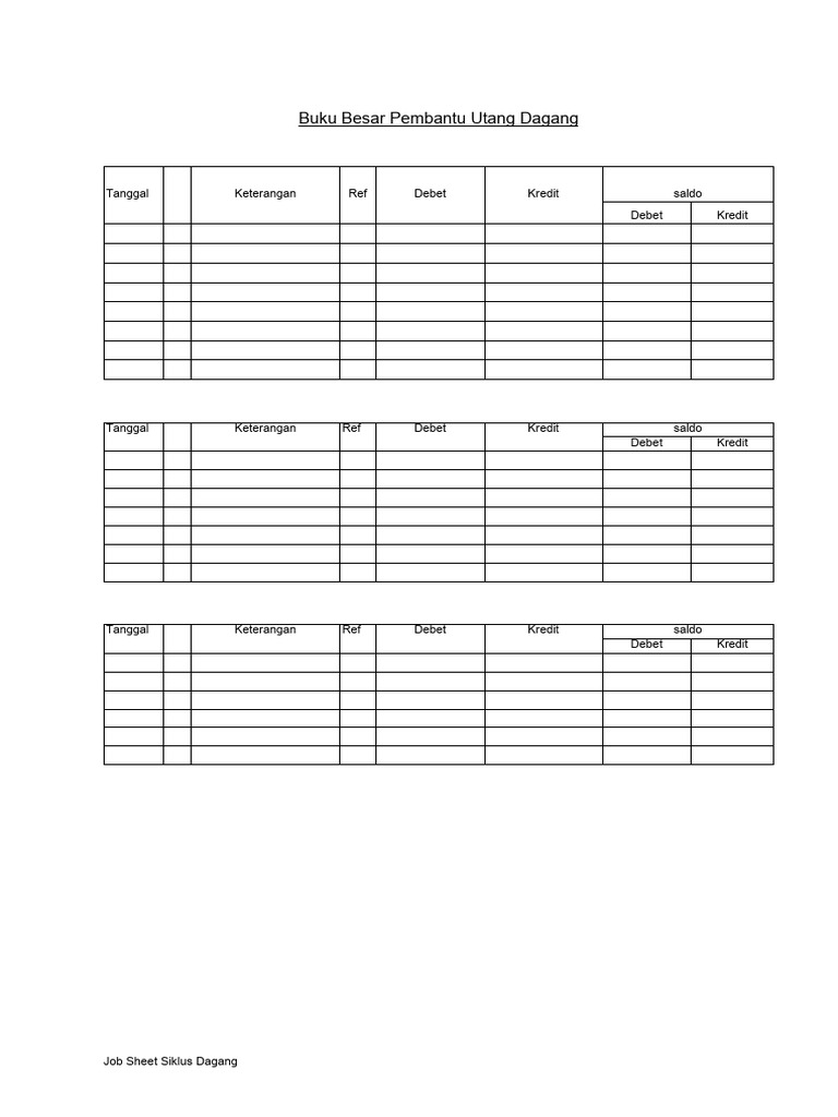 Joob Sheet Siklus Dagang 2020 | PDF