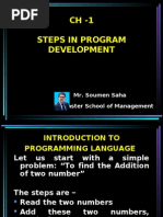 Steps in Programme Development