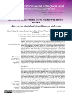 Aderência Da Atividade Física e Lazer em Adolescentes 2018