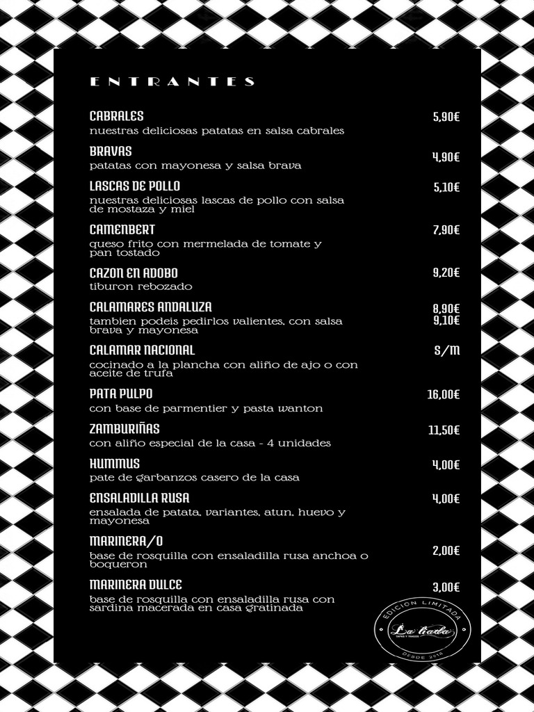 Menu Espanol | PDF | Alimentos preparados | Alimentos