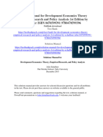 Solution Manual For Development Economics Theory Empirical Research and Policy Analysis 1st Edition by Schaffner ISBN 0470599391 9780470599396