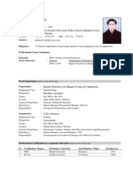 Professional Résumé of Jehanzeb Pasha