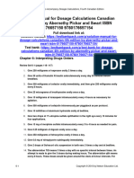 Dosage Calculations Canadian 4th Edition Pickar Solutions Manual 1