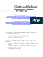 Managing in A Global Economy Demystifying International Macroeconomics 2nd Edition Marthinsen Test Bank 1