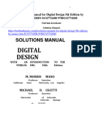 Solution Manual For Digital Design 5th Edition by Mano ISBN 0132774208 9780132774208