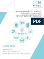 Informe Estadistico Mensual de Comercializacion de Hidrocarburos en Honduras Julio 2023