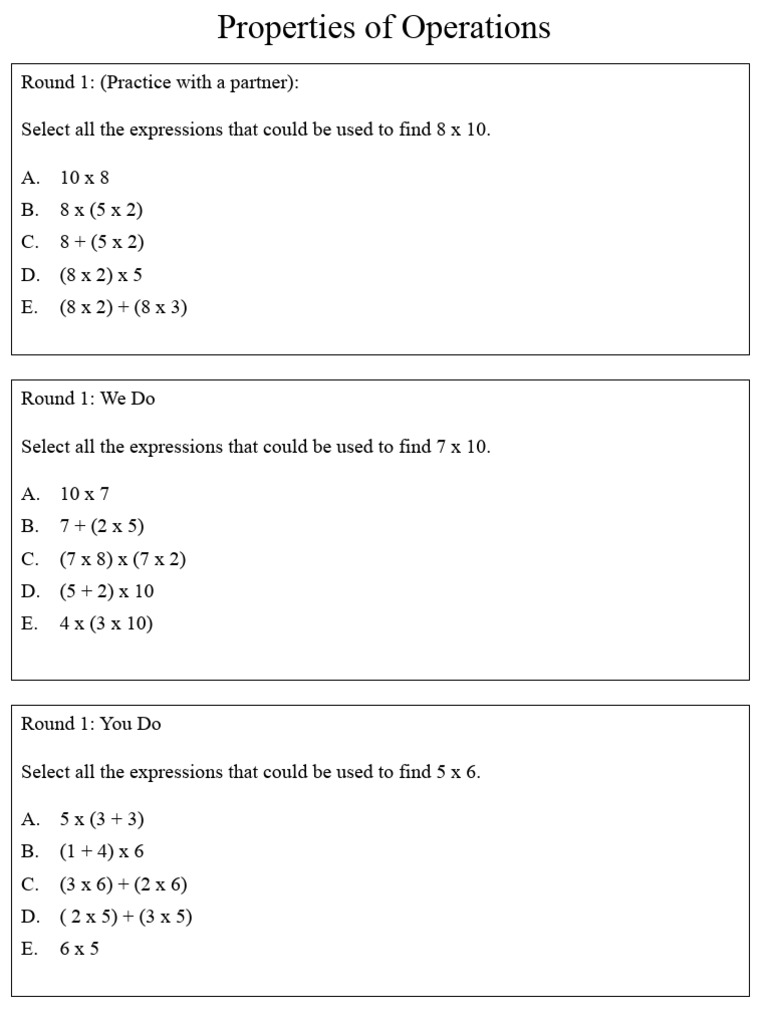 Operations Practice: Multiplication & Division | PDF | Teaching Methods ...