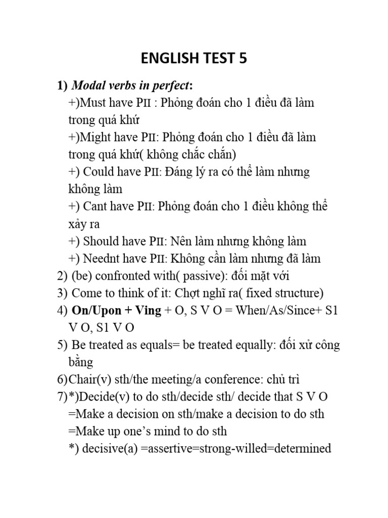 T NG H P English Test 5 | PDF