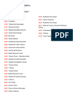 Programación Súbete A La Pista