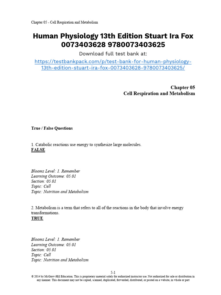 FOX HUMAN PHYSIOLOGY 14TH EDITION PDF visual data 3
