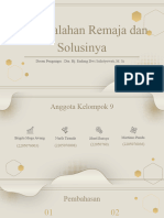 Permasalahan Remaja Dan Solusinya - PPD - Kelompok 9