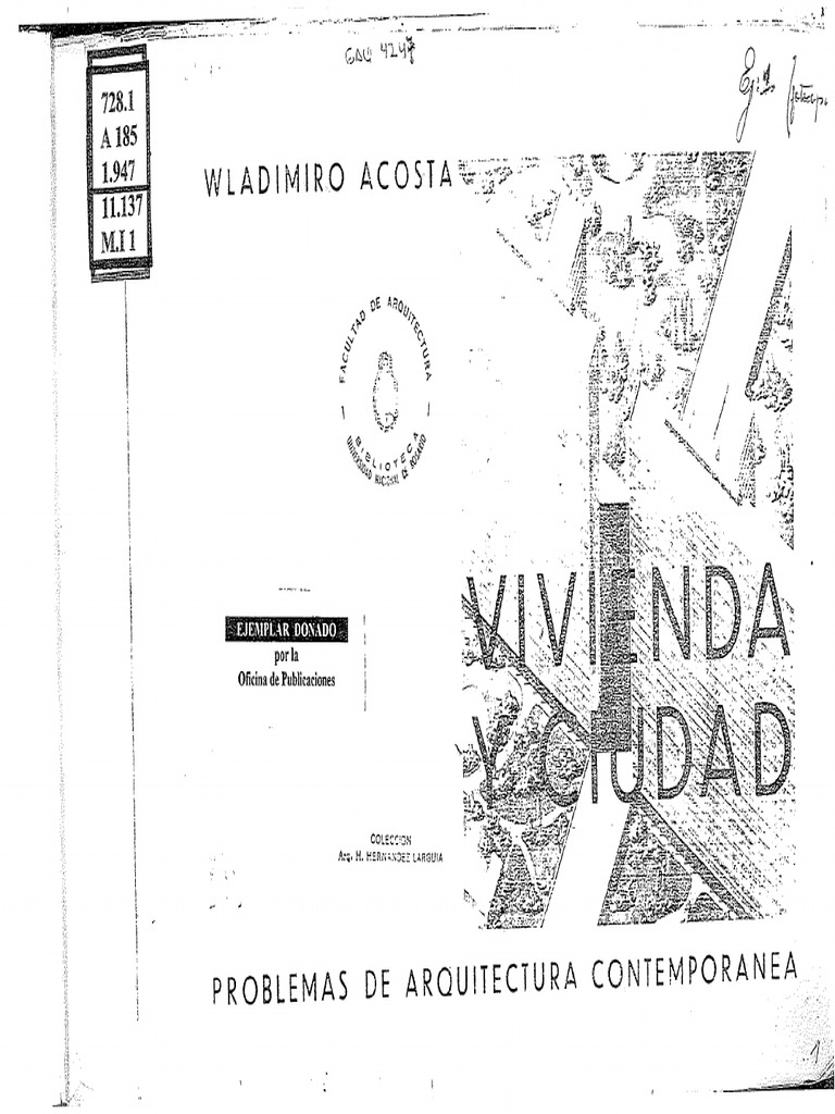 Problemas de Arquitectura Contemporanea - Vivenda y Ciudad - Acosta | PDF