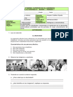 Ética y Valores - Cuarto - Sesión 1 - Periodo 1 - La Afectividad