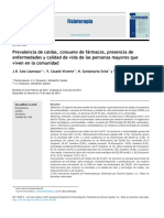 2014 Prevalencia de Caídas, Consumo de Fármacos, Presencia de Enfermedades y Calidad de Vida de Las Personas Mayores Que Viven en La Comunidad