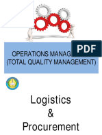 Operations Management - Logistics and Procurement