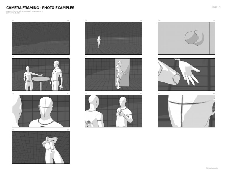 Camera Framing Photo Examples PDF