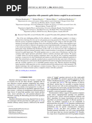 10th Anniversary Best -私たちの主題歌- 限定盤 Quantum Computation with Symmetric Qubits | PDF | Quantum