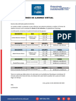 Comunicado Torneo Virtual Ajedrez