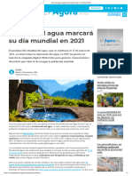 El Valor Del Agua Marcará Su Día Mundial en 2021 - EL ÁGORA DIARIO
