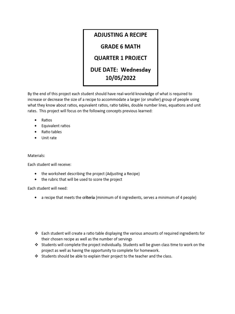 Math Gr. 6 - Q1 PROJECT 2022 | PDF | Mathematics