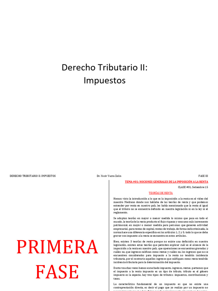 Tributario II Impuestos(2) | PDF | Impuestos | Impuesto sobre la renta